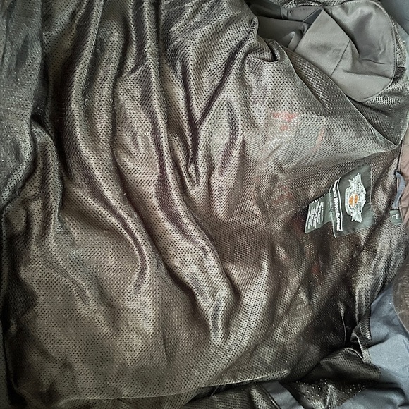 Harley-Davidson Mesh Riding Jacket Size Large Armored Panels 2017 Black & Orange - Picture 10 of 16